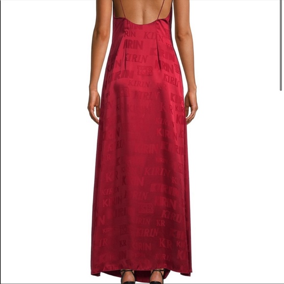 BRAND NEW NO FLAWS RED KIRIN SATIN DRESS - Picture 3 of 5